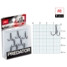 Крючки тройные Lucky John Predator LJH234 №6, 8 шт.