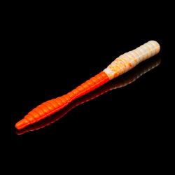 Приманка Soorex Soorex Worm 80мм (1.3г, 6 шт) цвет 301 Белый-Оранжевый, аромат - Тутти-Фрутти
