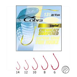 Крючок одинарный Cobra Capital 131R 10 шт.
