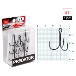 Крючки тройные Lucky John Predator LJH234 №1, 7 шт.