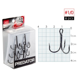 Крючки тройные Lucky John Predator LJH234 №1/0, 5 шт.