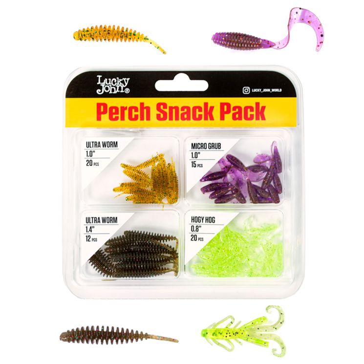Твистеры и слаги Lucky John Perch Snack Pack 01 SET/Mix Pack 67шт.
