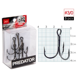 Крючки тройные Lucky John Predator LJH234 №3/0, 5 шт.