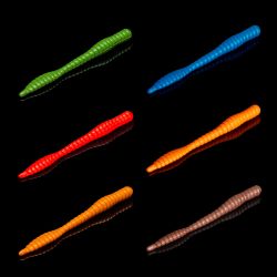Приманка Soorex Soorex Worm 80мм (1.3г, 6 шт) цвет 308 Микс 3, аромат - Голубика