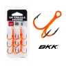 Крючки тройники Lucky John Orange (BKK) UV LJH201 №1, 6 шт.