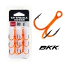 Крючки тройники Lucky John Orange (BKK) UV LJH201 №2, 6 шт.